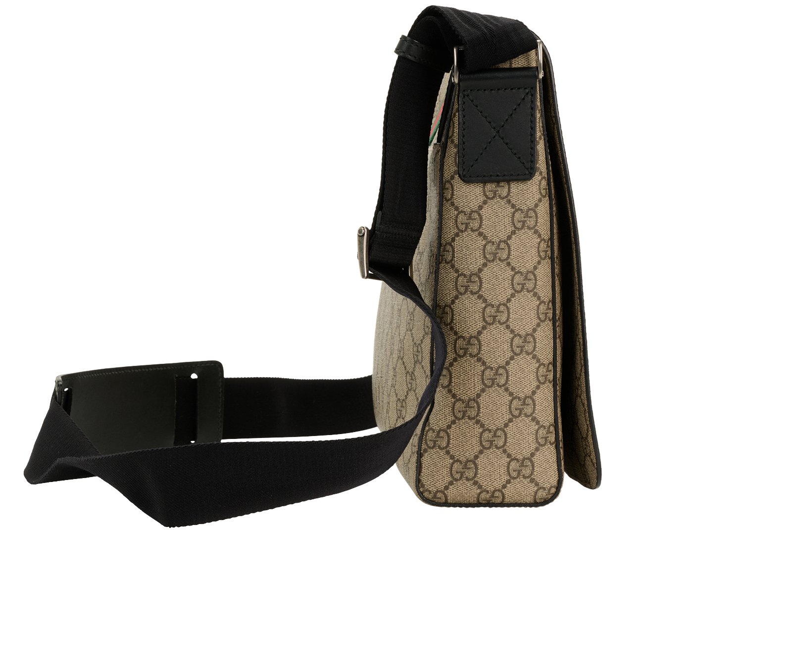 GG Web Messanger Bag, &pound;650, Handbags, Brown, Canvas, Side view